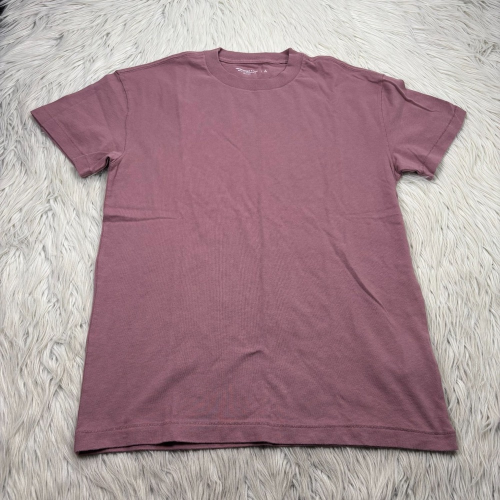 LOT 2 - Abercrombie & Fitch Men's S Soft A&F Relaxed Crew Tees Yellow Pink - Picture 4 of 5